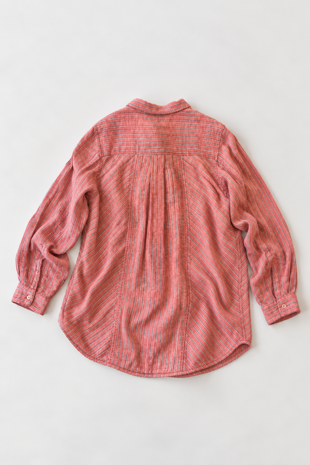 #183 Classic Button Down Split Shirt/ KOC DD Pink/ Natural/ Black