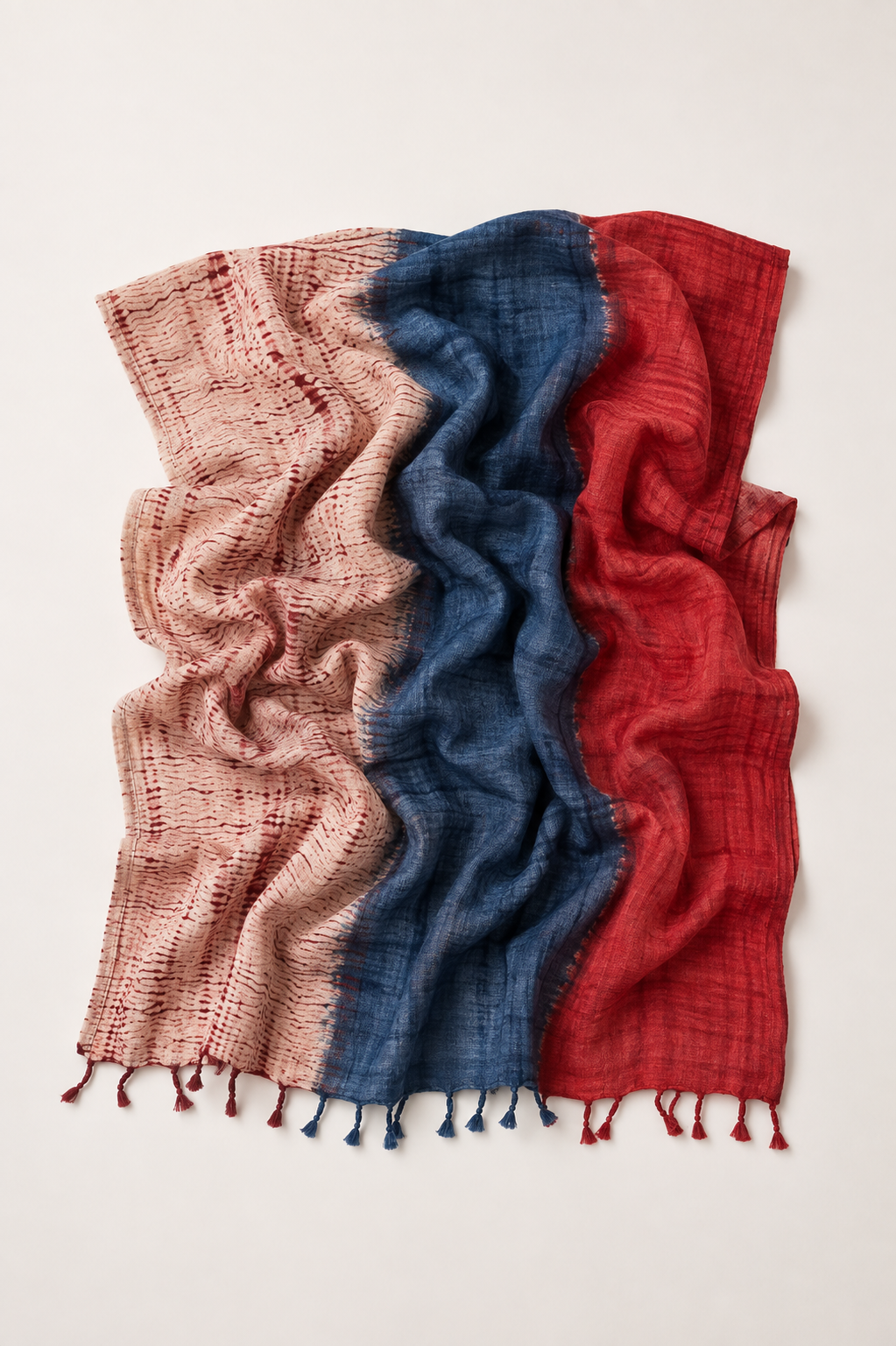 Tussar Silk Shawl Shibori/ Style 36