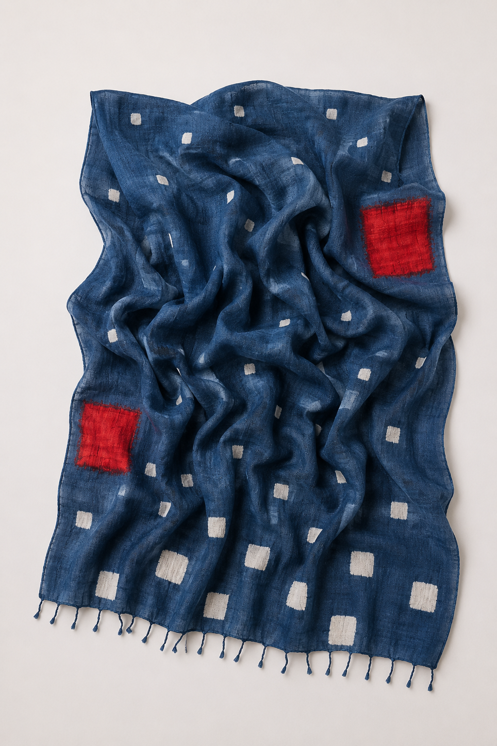 Tussar Silk Shawl Shibori/ Style 25