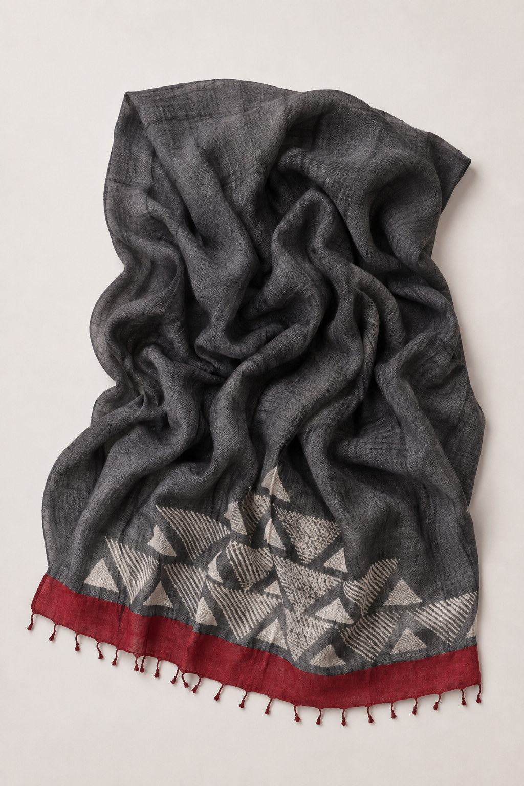 Tussar Silk Shawl Shibori/ Style 23