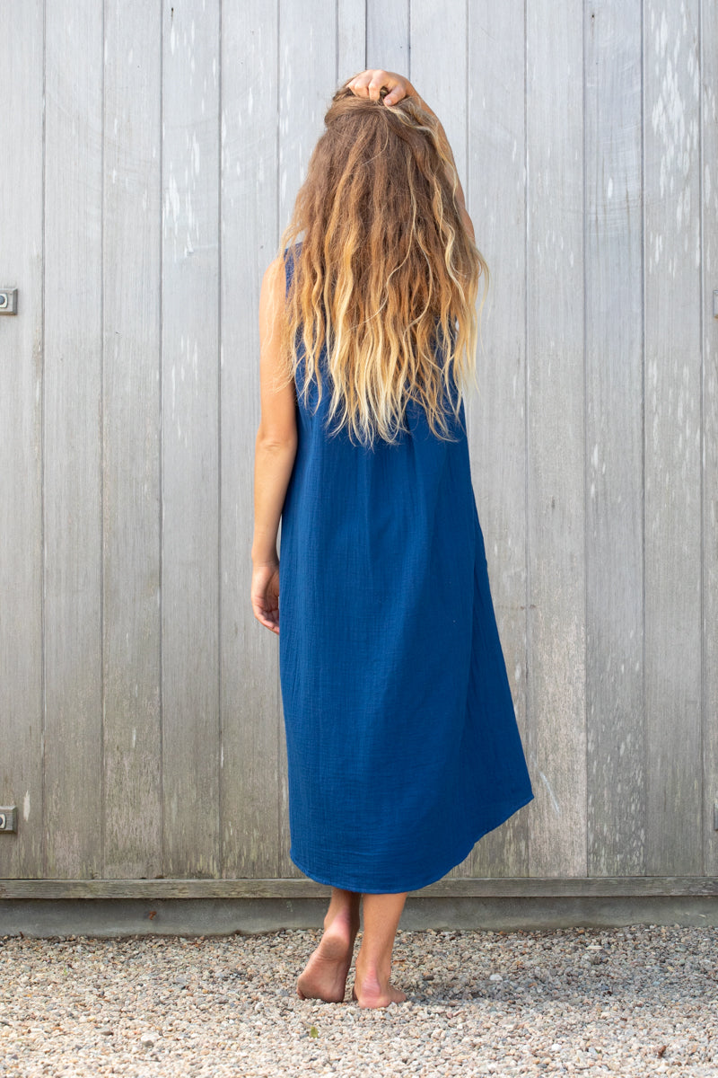 New Ellen Dress in Cotton Double Gauze