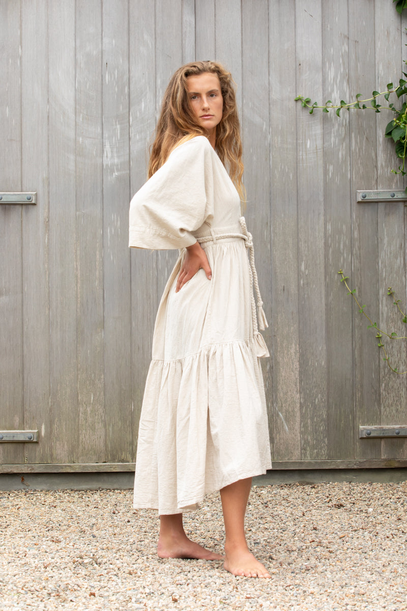 Kimono Dress in Cotton Linen