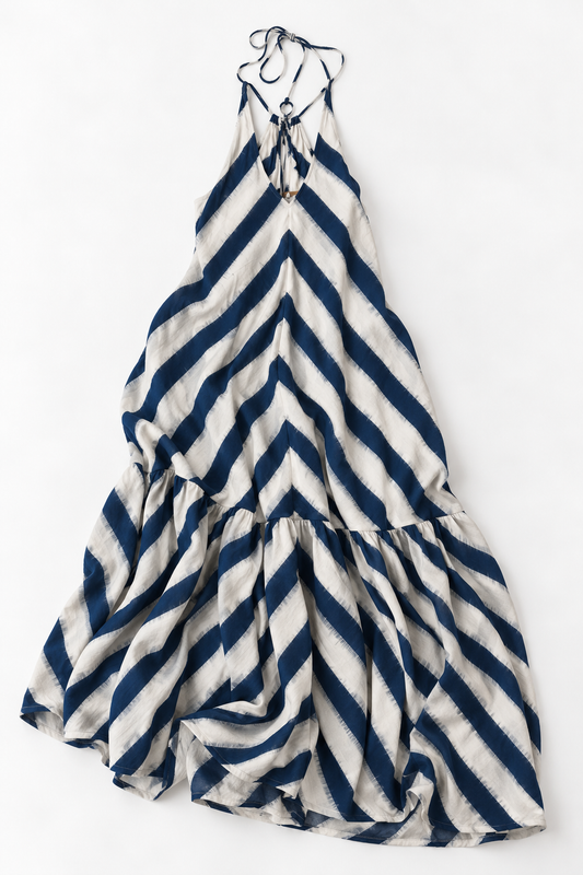 #107 Halter V Neck Dress