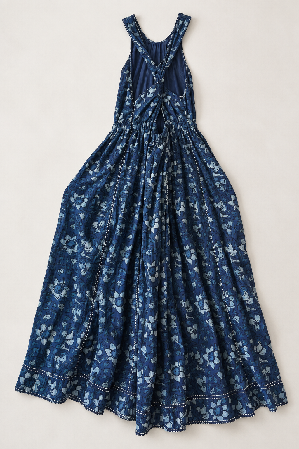 #109 Halter Neck Cross Back Dress