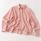 #118 Cropped Classic Button Down Shirt/ KOC 72 Pink/ Natural Stripes
