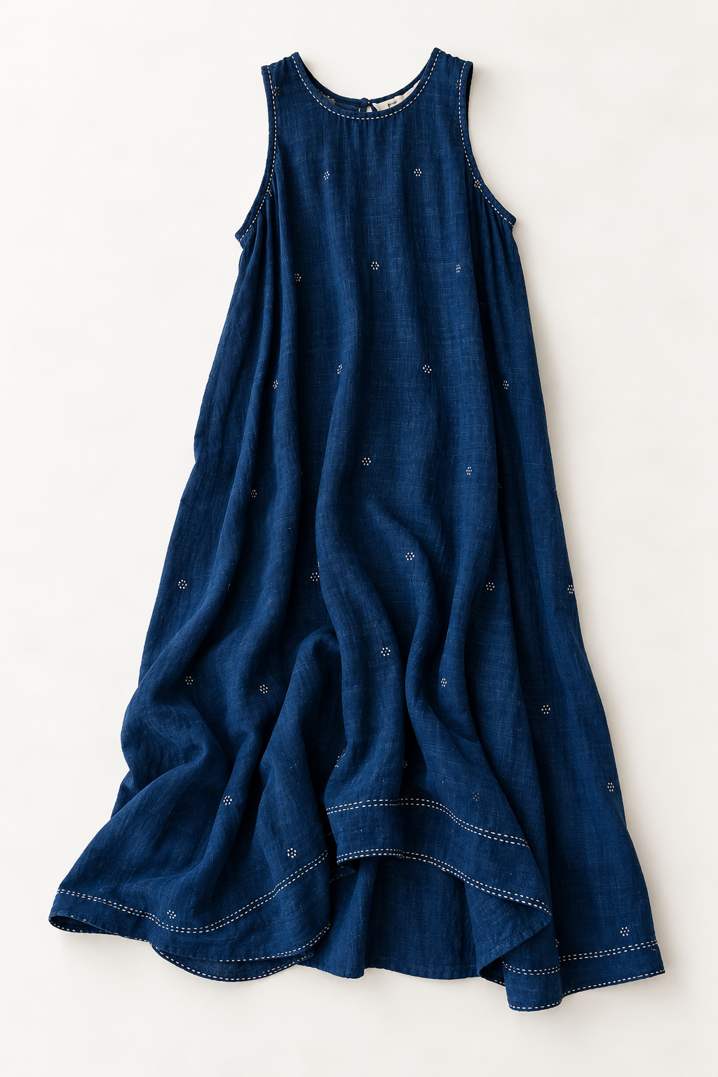 #129 Swing Dress/ Tangalia Flower/ Indigo