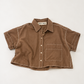 #131 Crop Single Pocket Short Sleeve