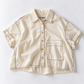 #131 Crop Single Pocket Short Sleeve