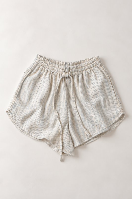 #13 Tum Shorts 113 Space Dyed 2/1 Natural / Indigo