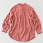 #183 Classic Button Down Split Shirt/ KOC DD Pink/ Natural/ Black