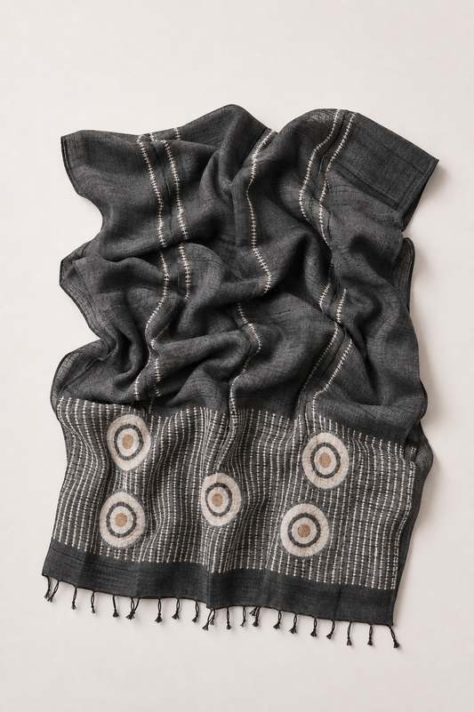 Tussar Silk Shawl Arashi/ Style 37