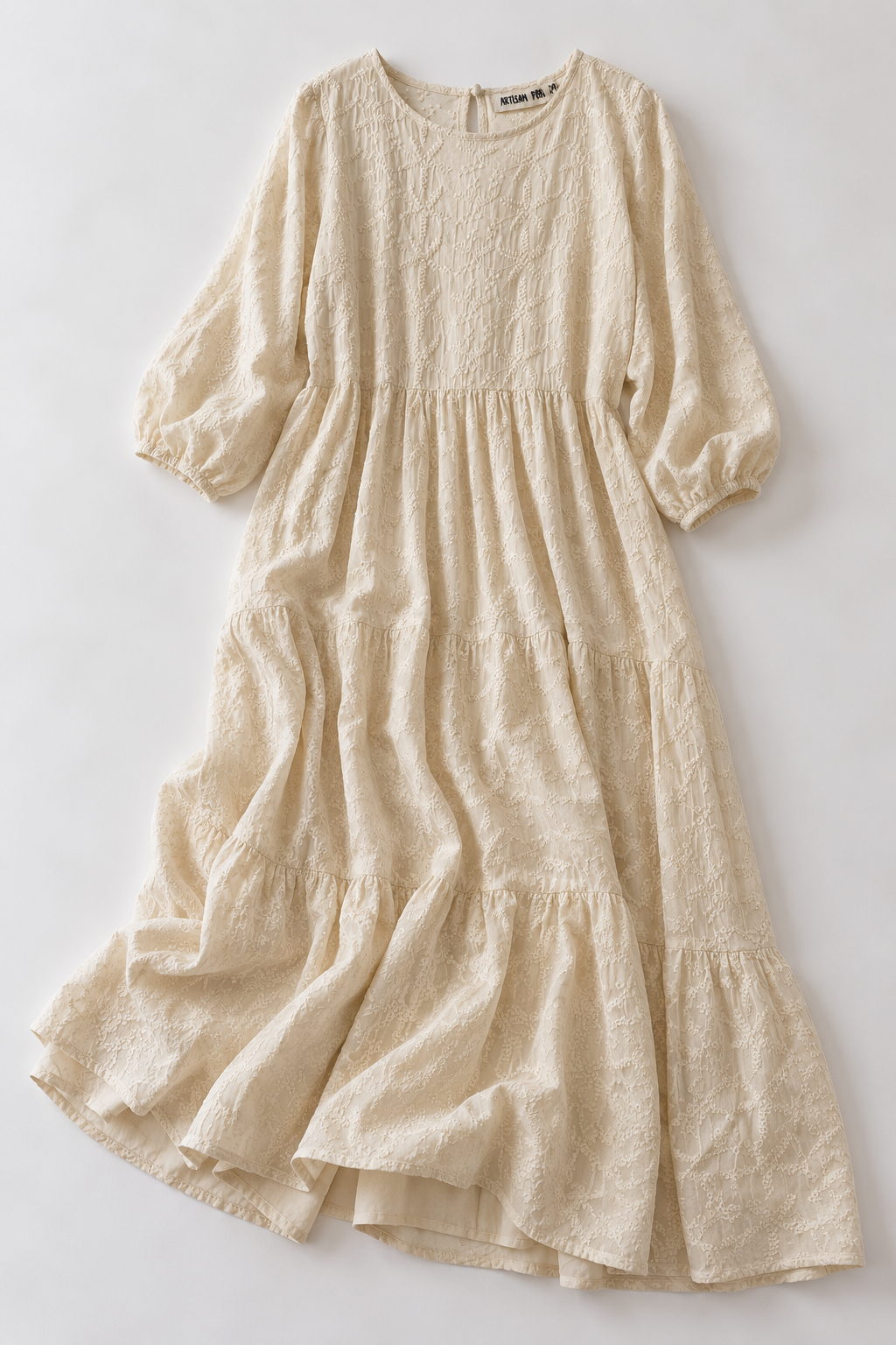 #52 3 Tiered Bow Neck Dress