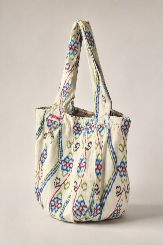 Sack Bag Ikat Flower