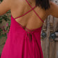 #85 Karina Lace Back Dress Chetan Dobby Orchid