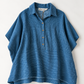 #63 Oversized Hanley Shirt Kala 118A Ocean Blue / Indigo Stripe