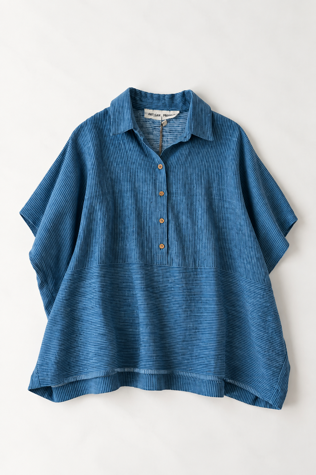 #63 Oversized Hanley Shirt Kala 118A Ocean Blue / Indigo Stripe