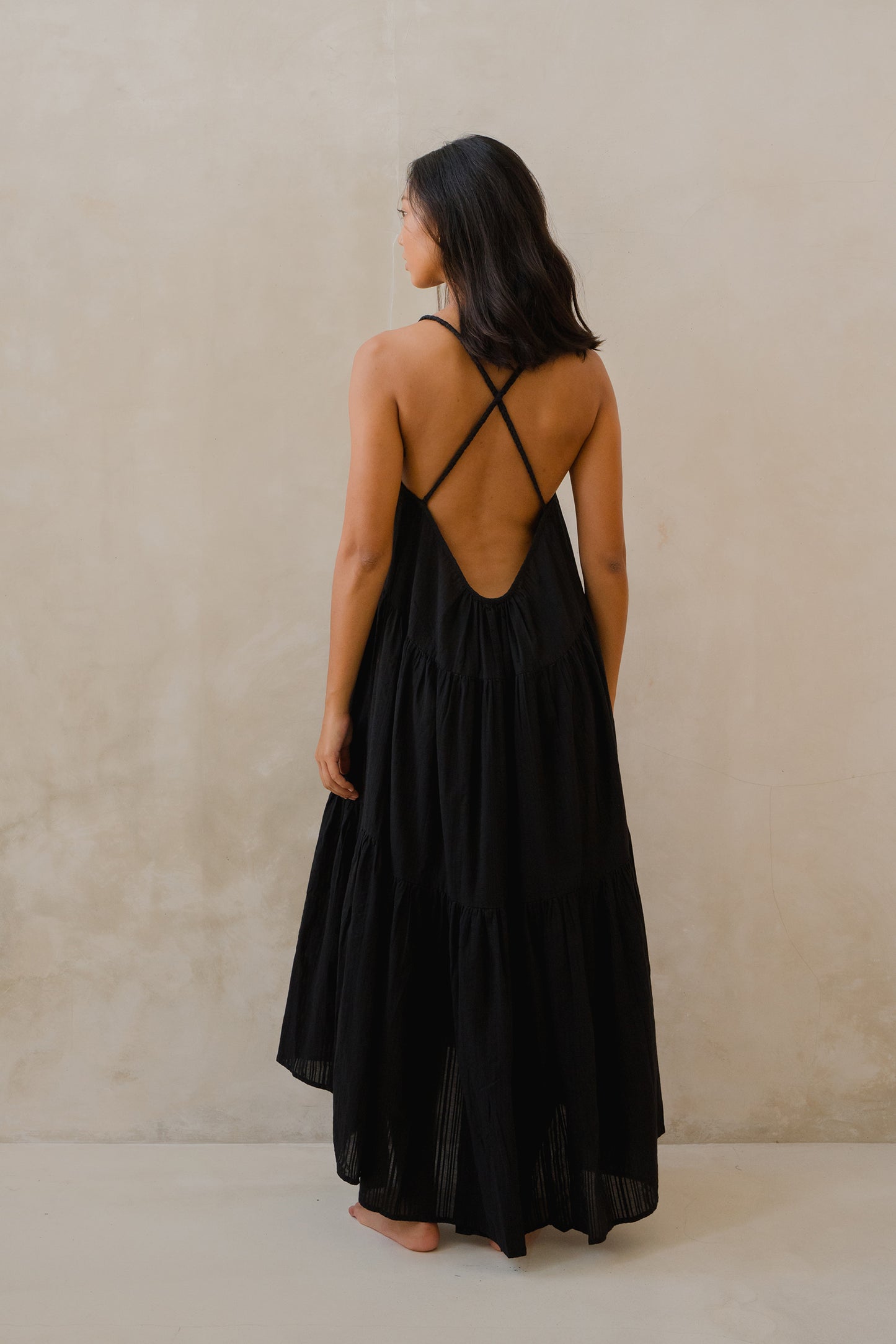 #8 Open Back Tiered Dress