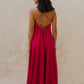 #85 Karina Lace Back Dress Chetan Dobby Orchid