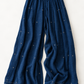 #94 Pleat Wide Leg Pants/ Tangalia Flower/ Indigo