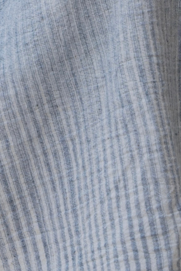 #42 Reya Dress Fabric Indigo / Natural Space Dyed