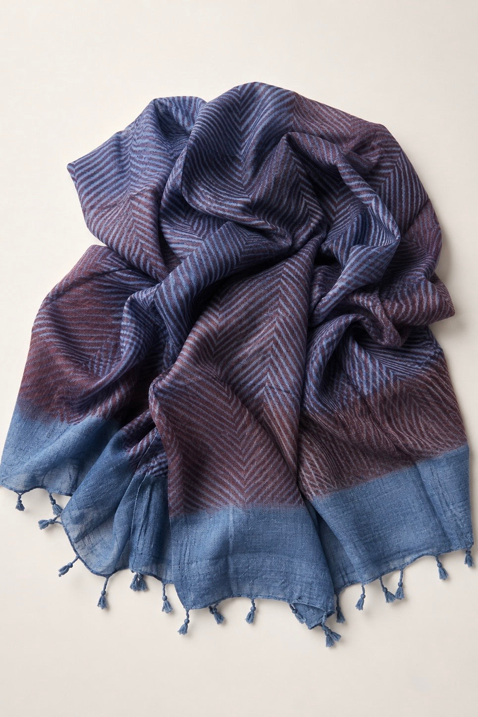 Tussar Silk Shawl Shibori/ Style 3