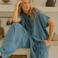 #63 Oversized Hanley Shirt Kala 118A Ocean Blue / Indigo Stripe