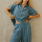 #63 Oversized Hanley Shirt Kala 118A Ocean Blue / Indigo Stripe