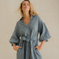 #80 Maxi Split Neck Button Down Dress