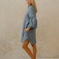 #56 Mini H/L Kaftan Thick Placket Puff Slvs