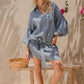 #56 Mini H/L Kaftan Thick Placket Puff Slvs