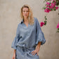 #56 Mini H/L Kaftan Thick Placket Puff Slvs