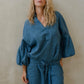 #56 Mini H/L Kaftan Thick Placket Puff Slvs