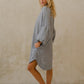 #56 Mini H/L Kaftan Thick Placket Puff Slvs