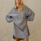 #56 Mini H/L Kaftan Thick Placket Puff Slvs