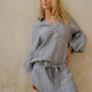 #56 Mini H/L Kaftan Thick Placket Puff Slvs