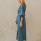 #80 Maxi Split Neck Button Down Dress