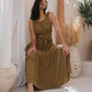 Crew Neck Tiered Dress