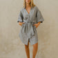 #53 Mini Split Neck Button Down Dress