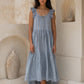 #42 Reya Dress Fabric Indigo / Natural Space Dyed