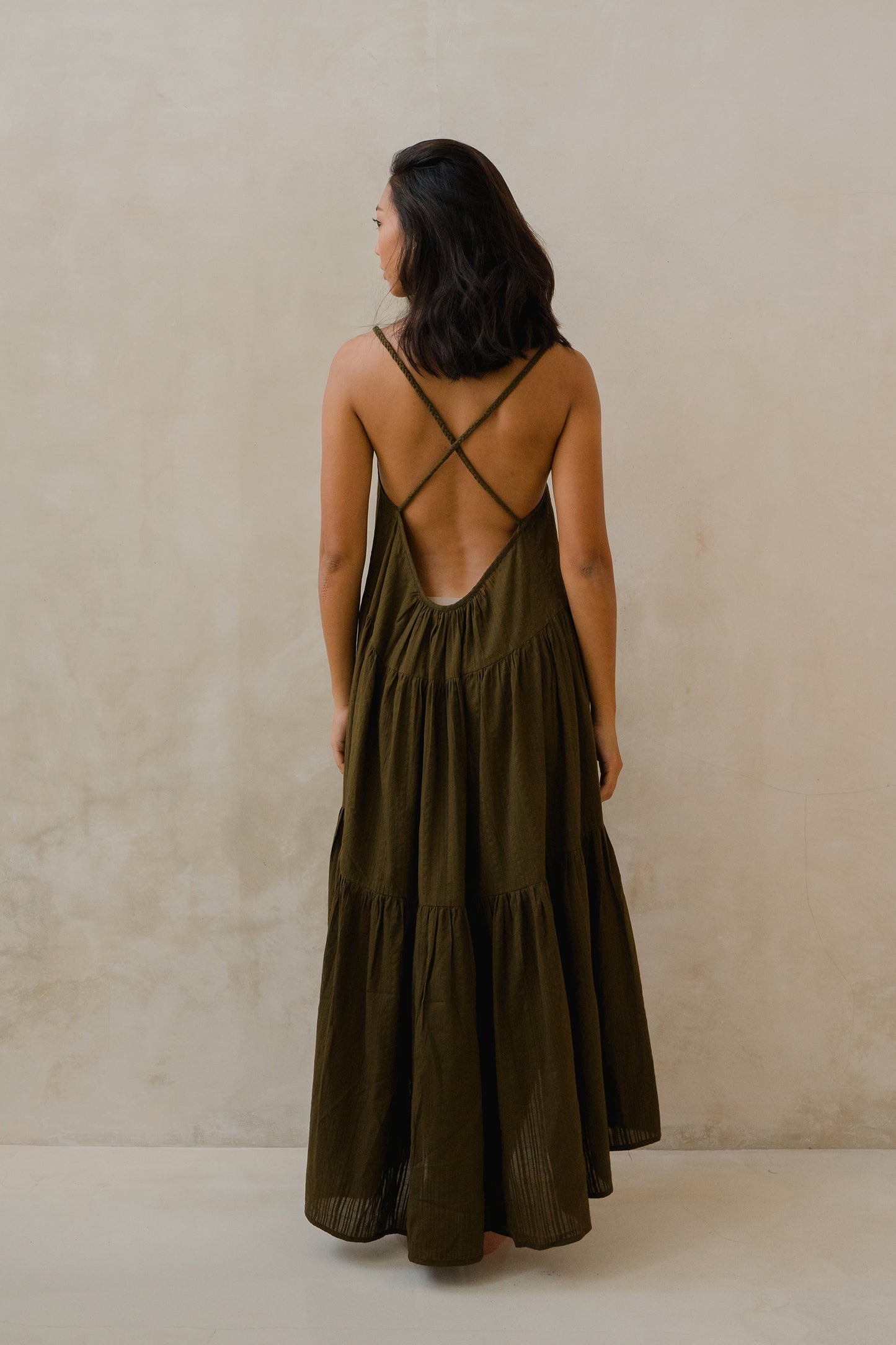 #8 Open Back Tiered Dress