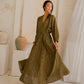 #48 Dolman Dress Parallelogram Olive