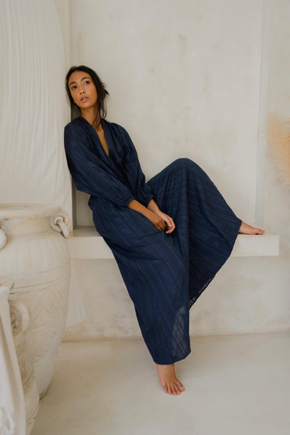 #48 Dolman Dress Parallelogram Navy