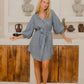 #53 Mini Split Neck Button Down Dress