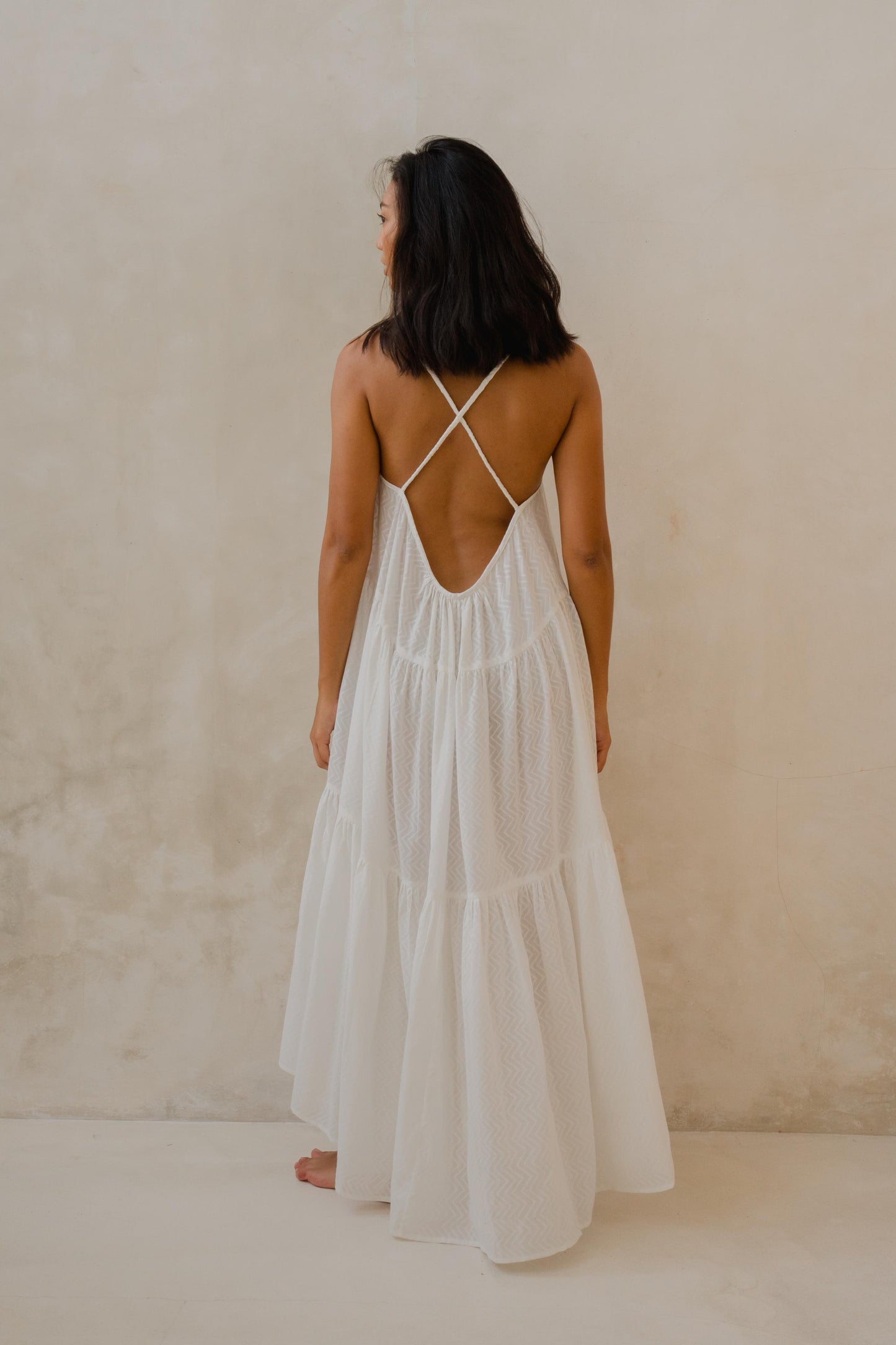 #8 Open Back Tiered Dress