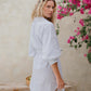 #53 Mini Split Neck Button Down Dress