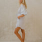 #53 Mini Split Neck Button Down Dress