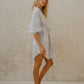 #53 Mini Split Neck Button Down Dress