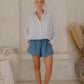 #76 Cropped L/S Button Down Men Shirt