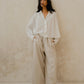 #76 Cropped L/S Button Down Men Shirt