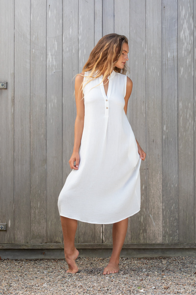 double gauze cotton dress
